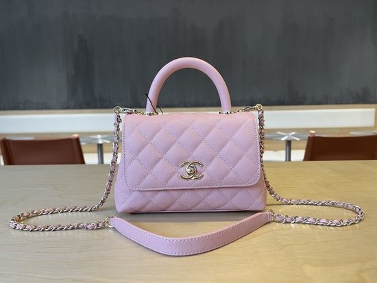 Chanel Coco Handle Caviar Leather Flap Bag AS2215