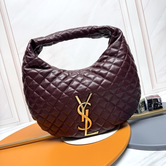 Yves Saint Laurent YSL Icare Baby Burgundy Lambskin Bag 858160