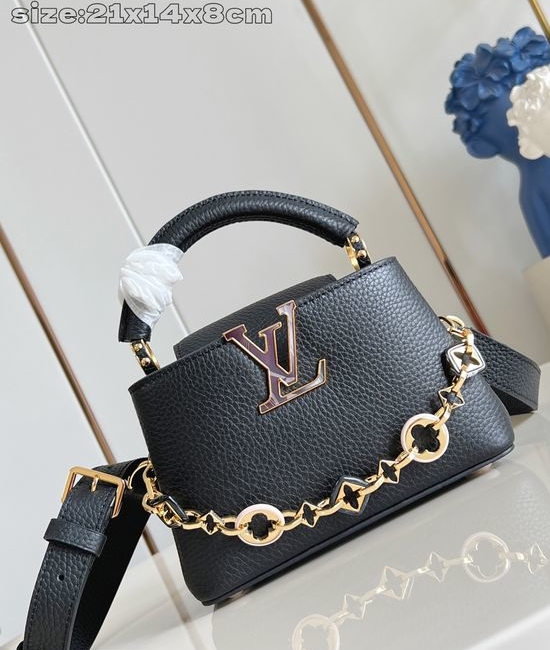 Louis Vuitton LV Capucines Mini Black Handbag M14970