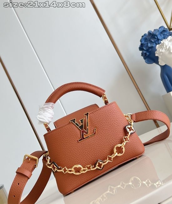Louis Vuitton LV Capucines Mini Brown Handbag M14970
