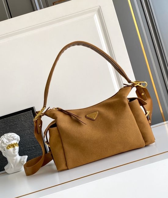 Prada Suede Explorer Shoulder Bag 1BC264
