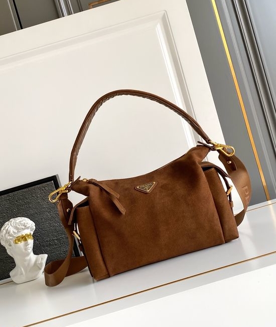 Prada Suede Explorer Shoulder Bag 1BC264