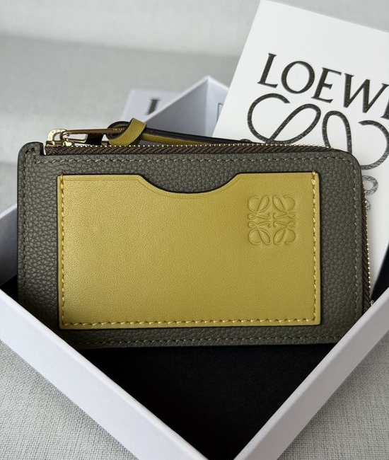 Loewe Khaki Green Card Holder A1