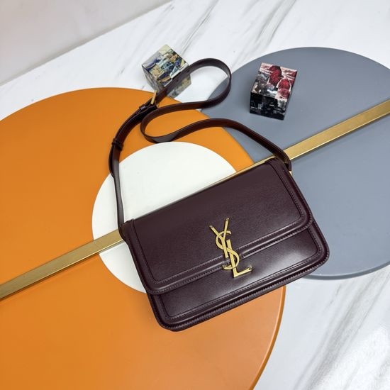 Yves Saint Laurent YSL Solferino Box Leather Shoulder Bag 634305.Zx