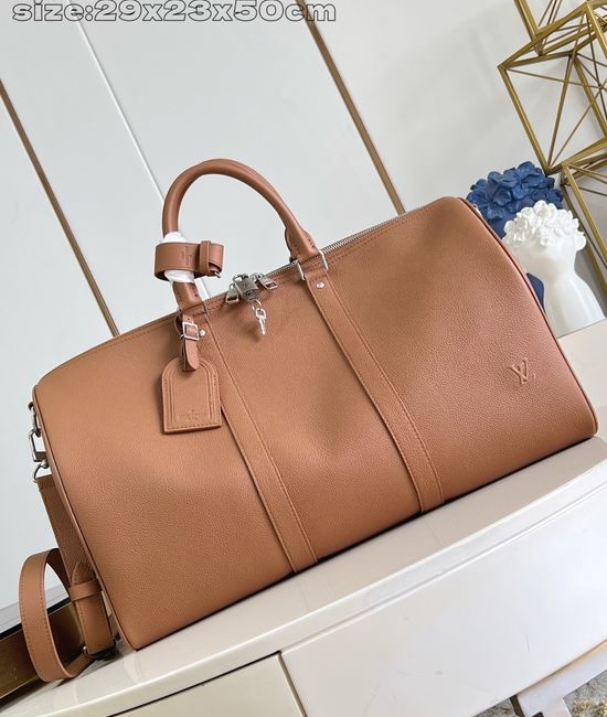 Louis Vuitton LV Keepall Bandoulière 50 Waxed Leather Travel Bag M26065