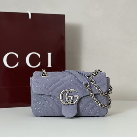 Gucci Original Quality Grey Blue Matte Handbag 837280