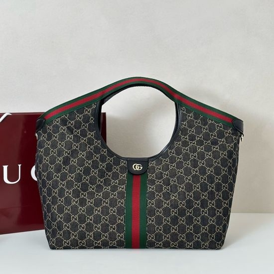 Gucci Tote Bag Black Denim 853971
