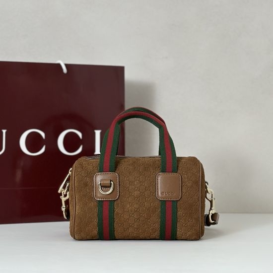 Gucci Brown Velvet Crossbody Bag 859975