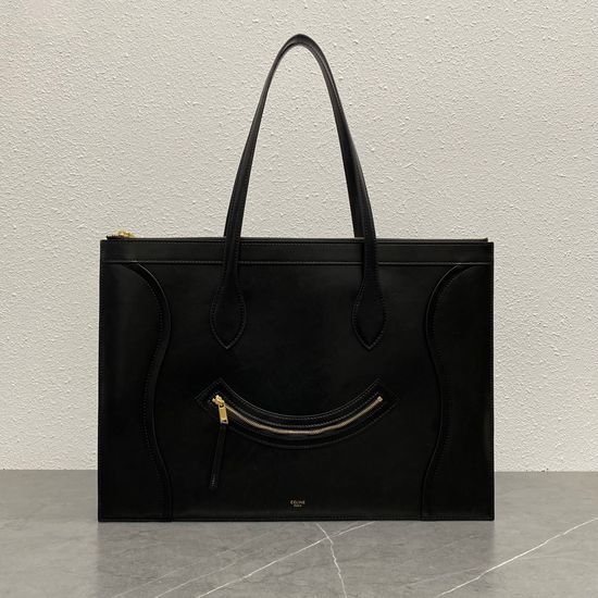 Celine Luggage Flat Cabas Leather Handbag 123963