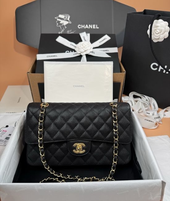 Chanel 1080 Series Top Upgrade Black Leather Gold 1112