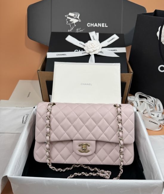 Chanel 2.55 Light Pink Caviar Leather Bag 1112