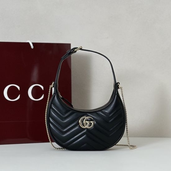 Gucci Handbag Black Leather Bag 699514