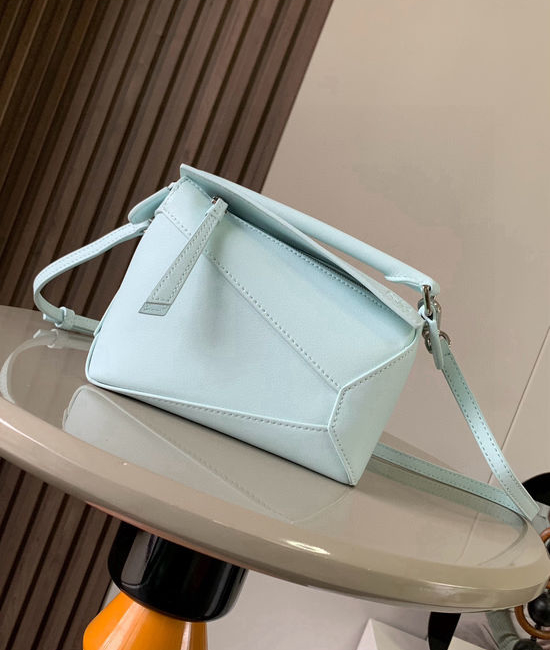 Loewe Puzzle Mini Leather Handbag 9310 Iceberg Blue