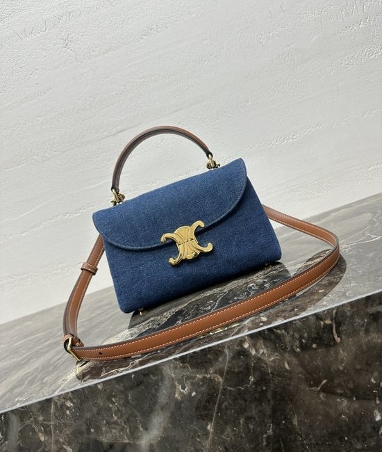 Celine Teen Nino Denim Brown Handbag 118113