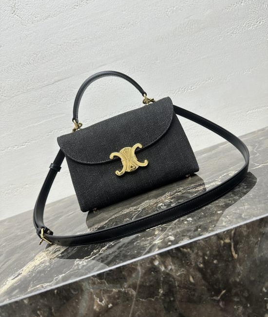 Celine Teen Nino Denim Brown Handbag 118113