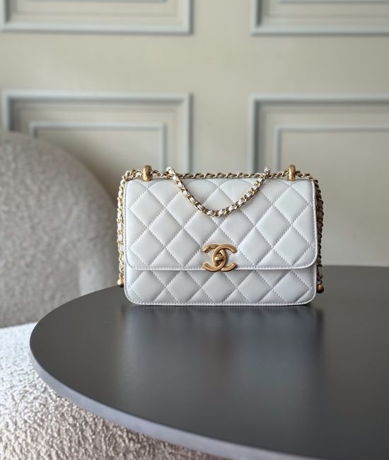 Chanel Double Gold Bead WOC AS2649