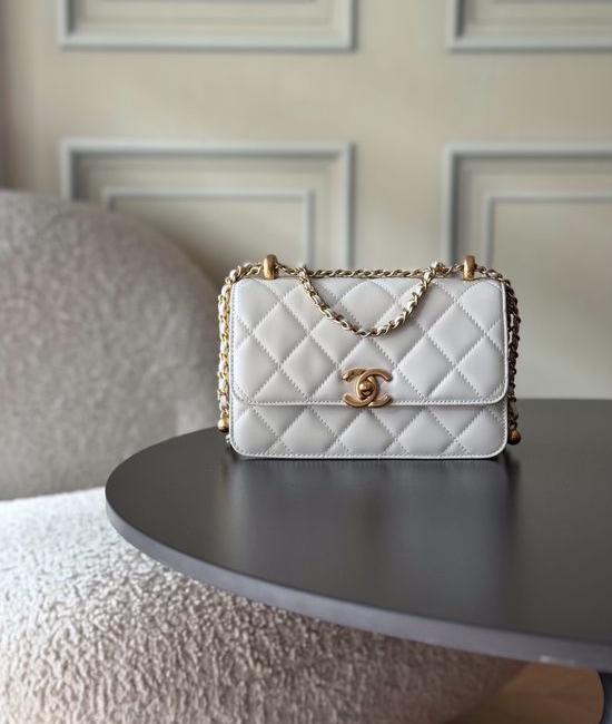 Chanel Double Gold Bead WOC AS2615