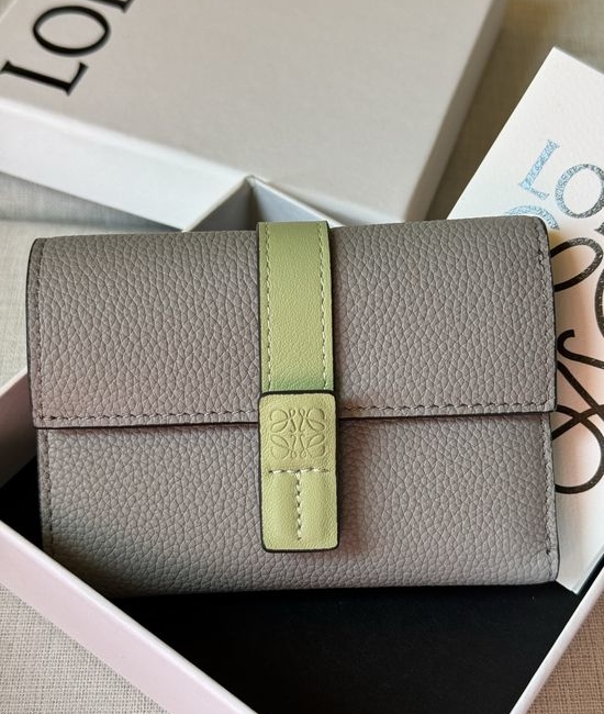 Loewe Vertical Compact Wallet Grained Calfskin X3