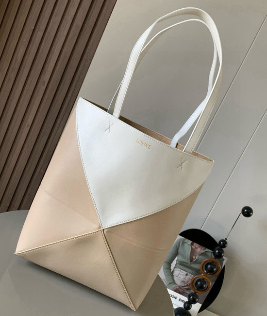 Loewe Puzzle Fold Glossy Leather Tote 9029