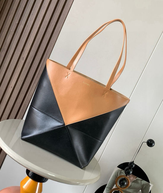 Loewe Puzzle Fold Glossy Leather Tote 9029