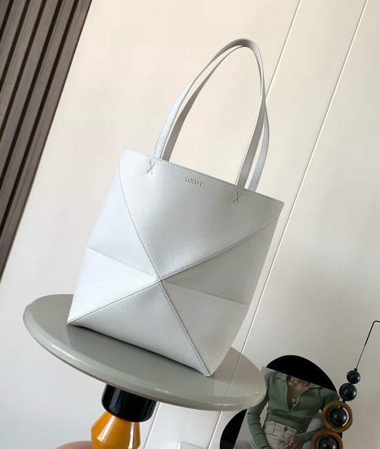 Loewe Puzzle Fold Grained Leather Tote Bag 9029