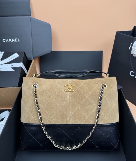 Chanel Hobo Shopping Bag Medium Brown 5634