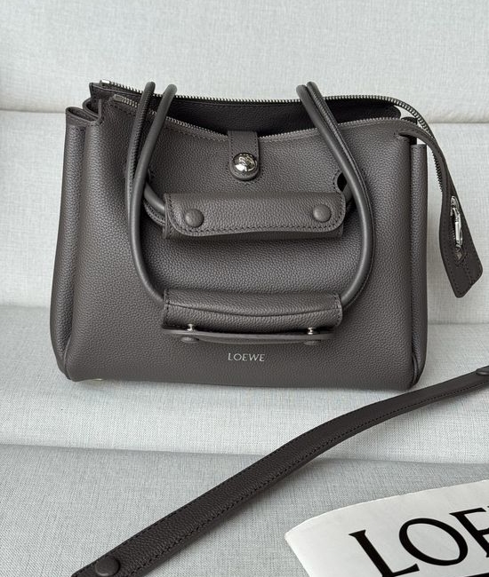 Loewe Madrid Small Leather Trapeze Bag 0256