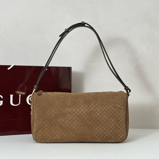 Gucci Tote Bag Brown Suede 862530