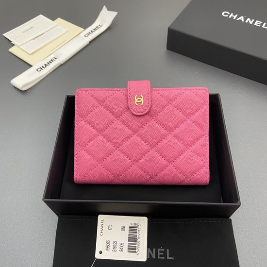 Chanel Passport Holder Quilted Plum Gold Hardware 96066