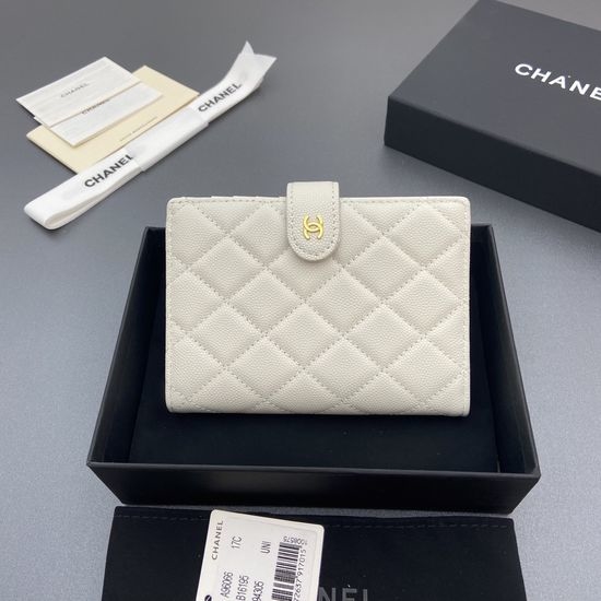 Chanel Passport Holder Quilted Leather Gold Hardware 96066