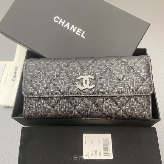 Chanel Caviar Leather Long Wallet 3724