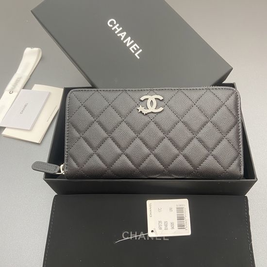 Chanel Quilted Caviar Zip Wallet 3726