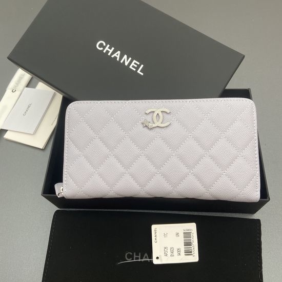 Chanel Zip Caviar Leather Wallet 3726