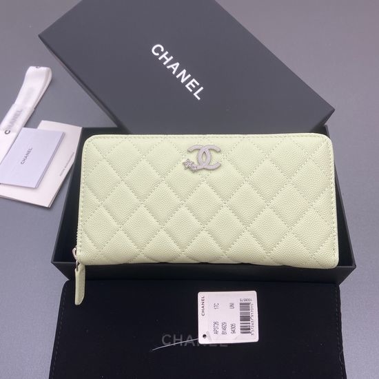 Chanel Zip Caviar Leather Wallet 3726