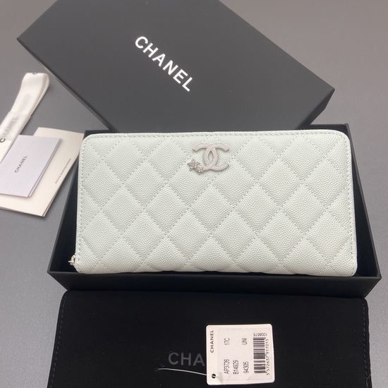 Chanel Zip Caviar Leather Wallet 3726