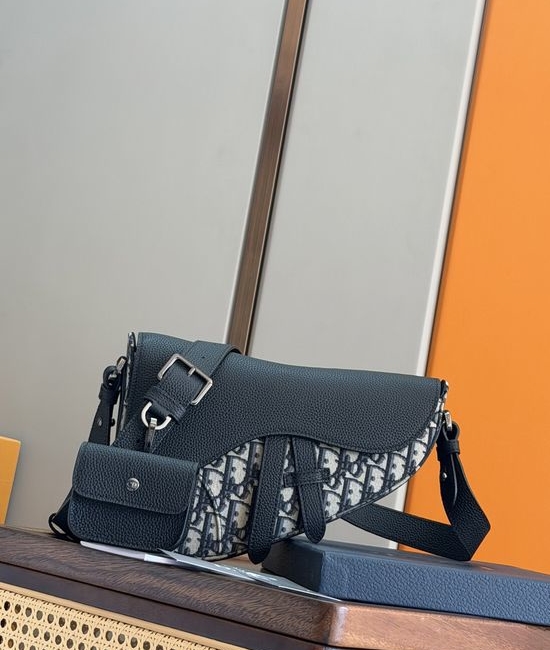 Christian Dior CD Saddle Bag Grained Calfskin 93939