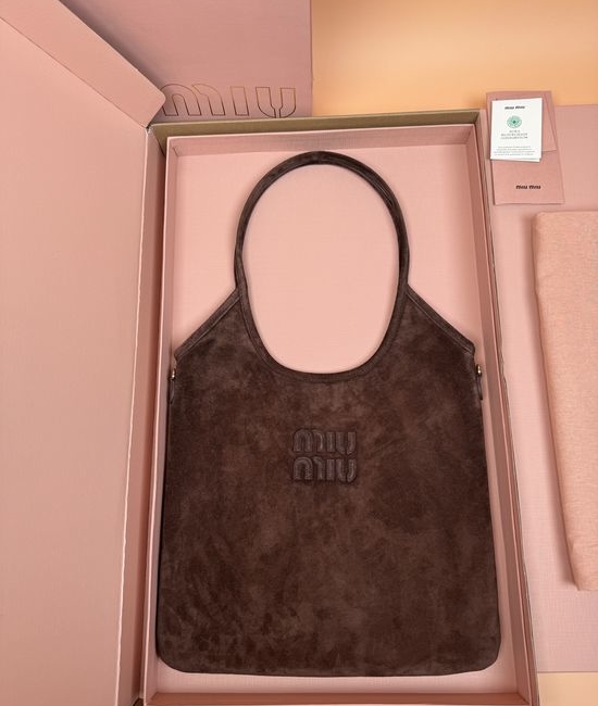 Miu Miu IVY Suede Leather Tote Bag 5BG231