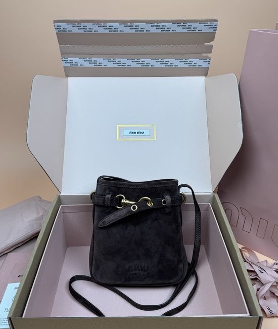 Miu Miu Suede Leather Mini Handbag 5NR461