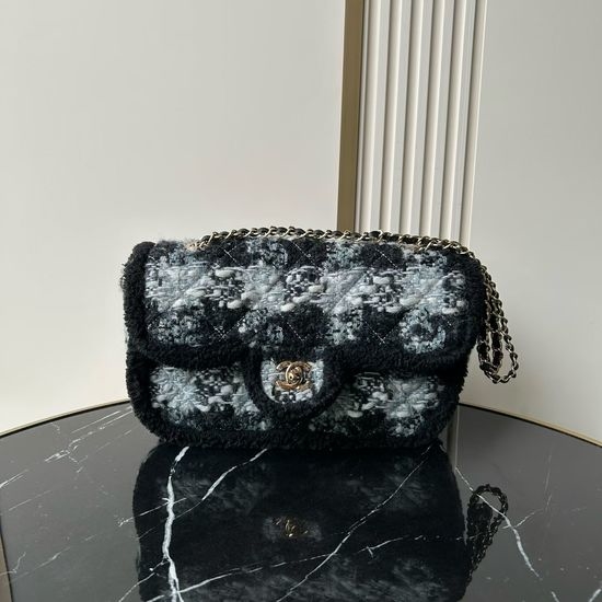 Chanel 25N Tweed Tote Bag Coco Neige Winter Limited AS5686 14459