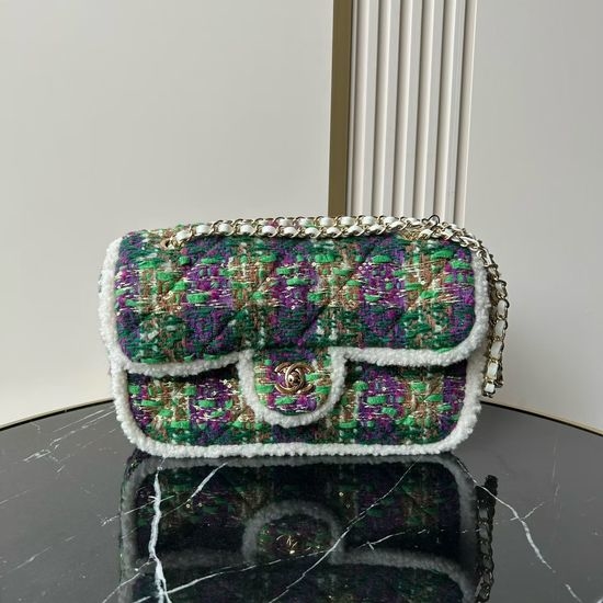 Chanel 25N Tweed Shoulder Bag Coco Neige Limited Edition AS5686 14457