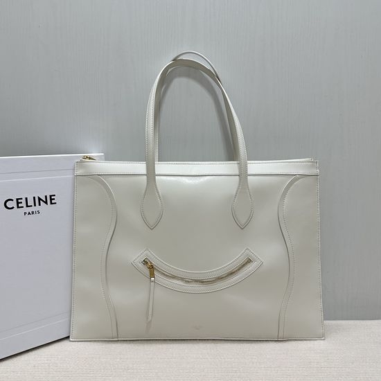 Celine Luggage White Handbag 123963