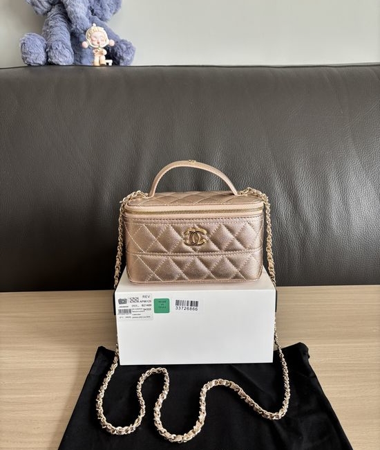 Chanel Logo Crossbody Lipstick Bag A96125