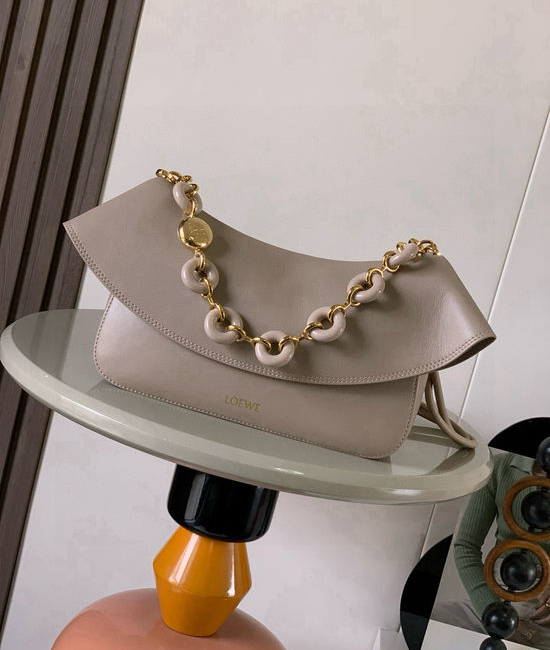 Loewe Ola Smooth Leather Handbag Sand 9150