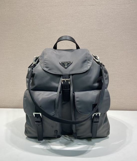 Prada Re-Nylon Mercury Gray Backpack 2VZ110A