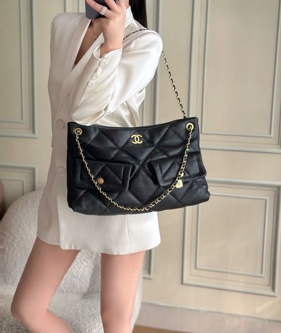 Chanel Vintage Lambskin Shopping Bag AS5740