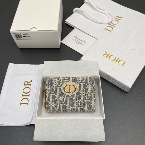 Christian Dior CD Montaigne Mini Zippered Card Holder S2155
