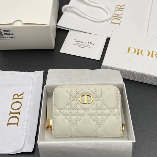 Christian Dior CD Jolie Glycine Small Zippered Purse S5034