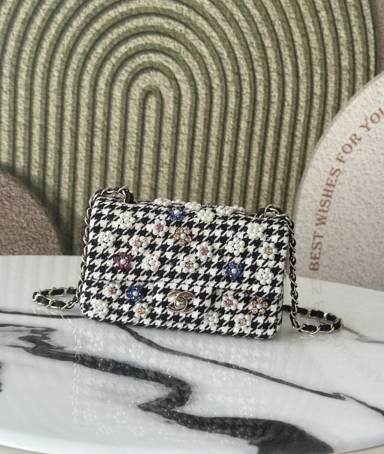 Chanel Embroidered Pearl Handcrafted Classic Flap