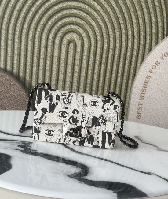 Chanel Vintage Coco Graffiti Flap Bag CF