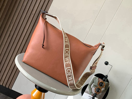 Loewe Cubi Crossbody Bag Brown Cowhide 9010